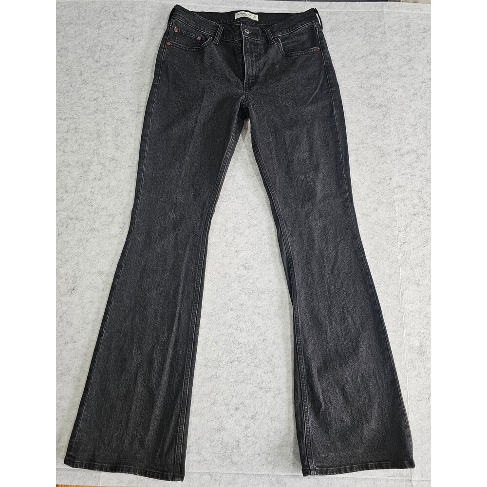 Abercrombie & Fitch  Boot Cut, Mid Rise, Wide Leg Jeans , Sz 28 Tall, 33 Inseam